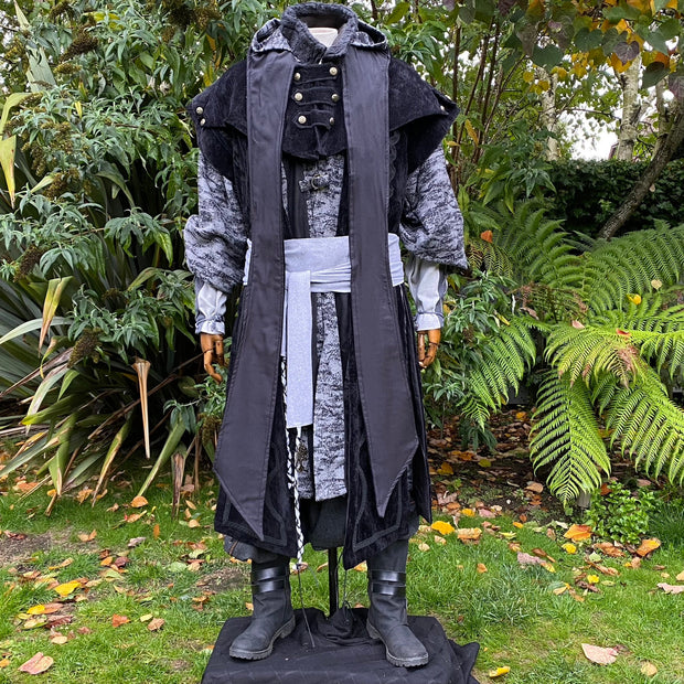 LARP Outfit 4 Pieces - Mountain Warlock - Black & Grey