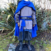 LARP Outfit 2 pieces - 4 way Cloak and Gambeson (Blue & Grey)